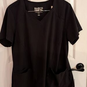 Barco Unify Black V-Neck Scrub Top